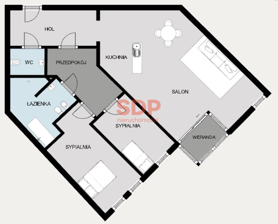 Mieszkanie 113&nbsp;m², Wrocław, Śródmieście, Jedności Narodowej - zdjęcie 7