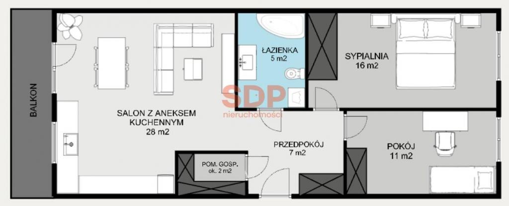 Mieszkanie 70 m², Wrocław, Przyjaźni - zdjęcie 15