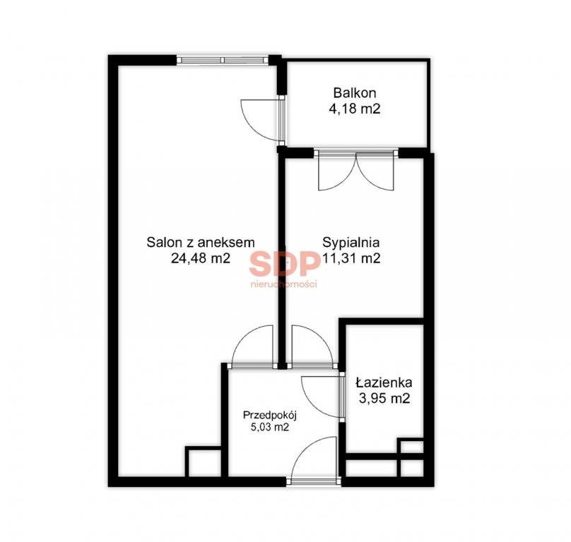 Mieszkanie 46&nbsp;m², Wrocław, Stare Miasto, Kościuszki - zdjęcie 12