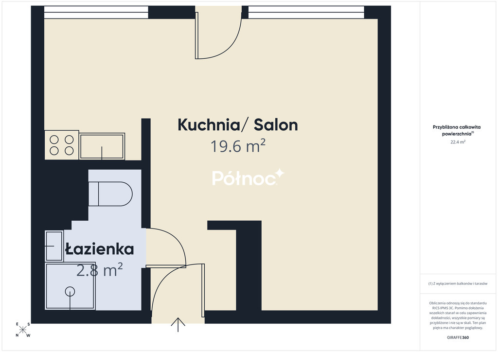 Mieszkanie 23,8&nbsp;m², Białystok, Piaski, Jerzego Waszyngtona - zdjęcie 10