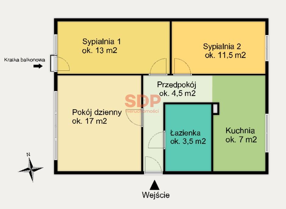 Mieszkanie 56 m², Wrocław, Al. Poprzeczna - zdjęcie 3