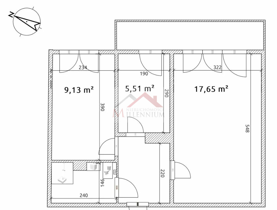Mieszkanie 41&nbsp;m², Warszawa, Piotra Wysockiego - zdjęcie 2
