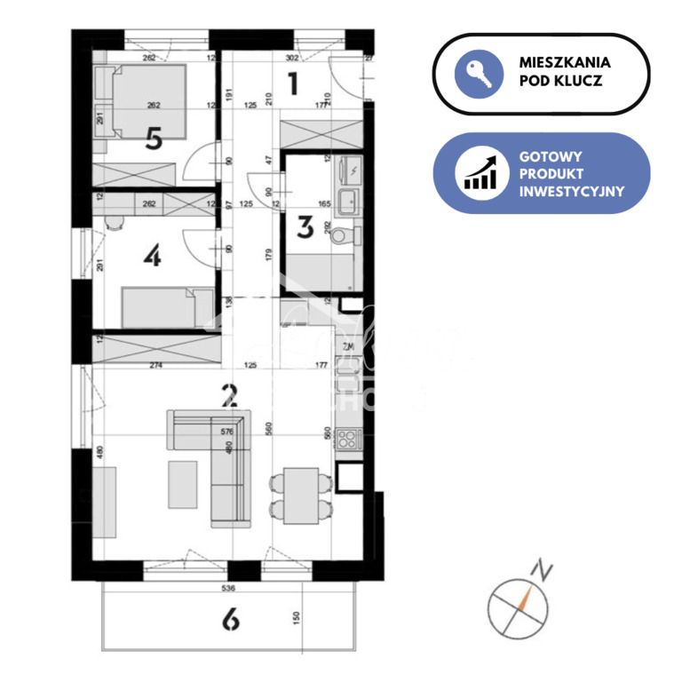 Mieszkanie 58,76&nbsp;m², Szczecin, Drzetowo-Grabowo, Tomasza Nocznickiego - zdjęcie 8