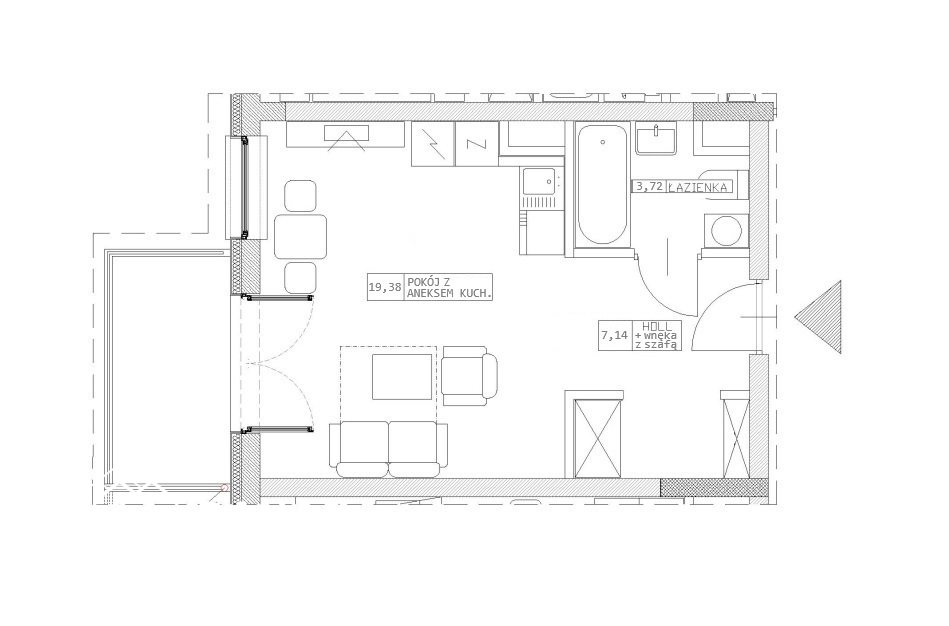 Mieszkanie 30 m², Kraków, Stefana Banacha - zdjęcie 7