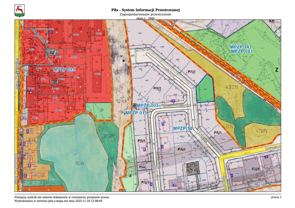 Działka inwestycyjna 1610&nbsp;m², Piła, Gliniana - zdjęcie 4