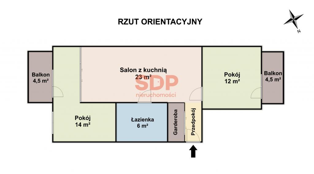 Mieszkanie 60&nbsp;m², Wrocław, Krzyki, Ślężna - zdjęcie 11