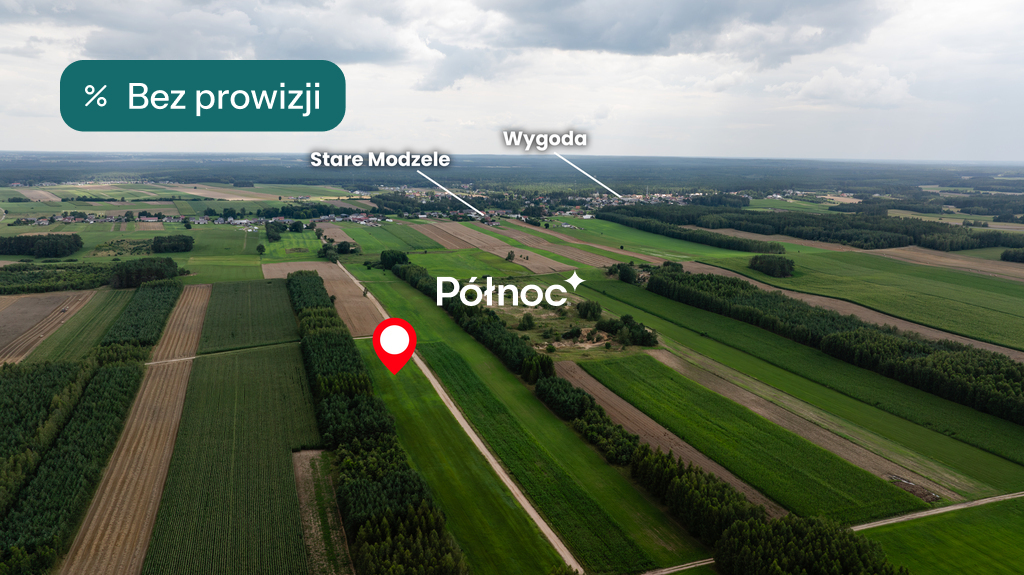 Działka budowlana 1438 m², Stare Modzele - zdjęcie 1