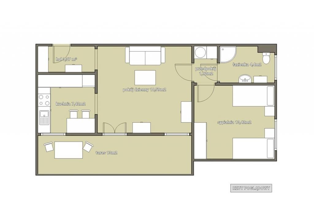 Mieszkanie 49&nbsp;m², Kraków, Bronowicka - zdjęcie 10