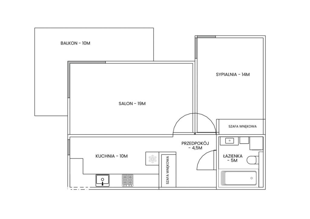 Mieszkanie 52&nbsp;m², Kraków, Przewóz - zdjęcie 13