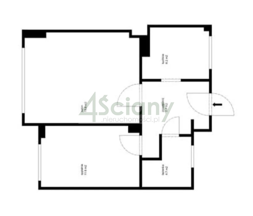 Mieszkanie 42&nbsp;m², Warszawa, Emanuela Ringelbluma - zdjęcie 7