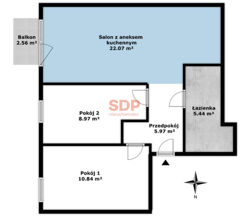 Mieszkanie 51&nbsp;m², Wrocław, Aleja Architektów - zdjęcie 3