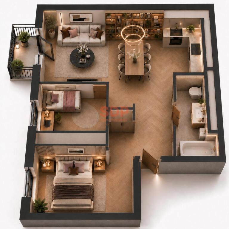 Mieszkanie 51&nbsp;m², Wrocław, Aleja Architektów - zdjęcie 2