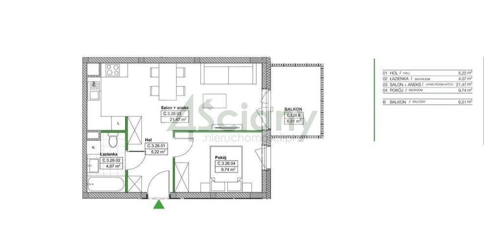 Mieszkanie 40,5 m², Warszawa, Białołęka, Klasyków - zdjęcie 7