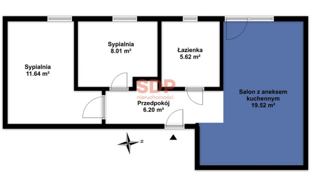 Mieszkanie 50&nbsp;m², Wrocław, Aleja Architektów - zdjęcie 1