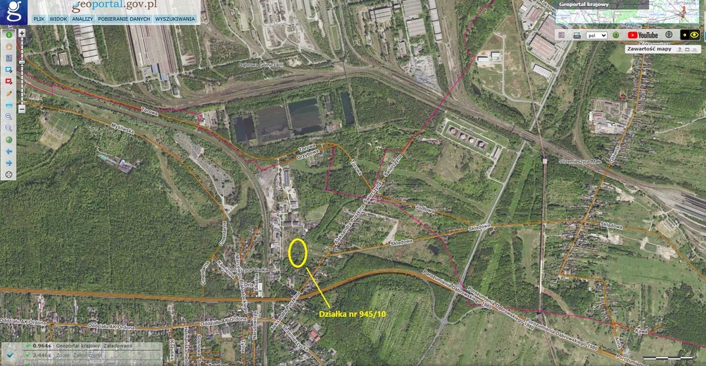 Działka budowlana 5403 m², Dąbrowa Górnicza, Aleksandra Puszkina - zdjęcie 1