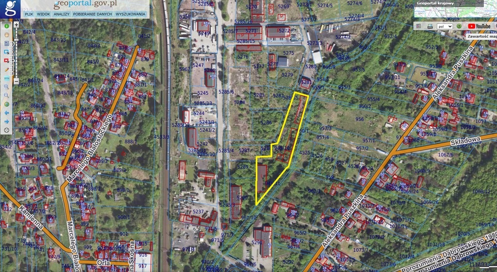 Działka budowlana 5403 m², Dąbrowa Górnicza, Aleksandra Puszkina - zdjęcie 2