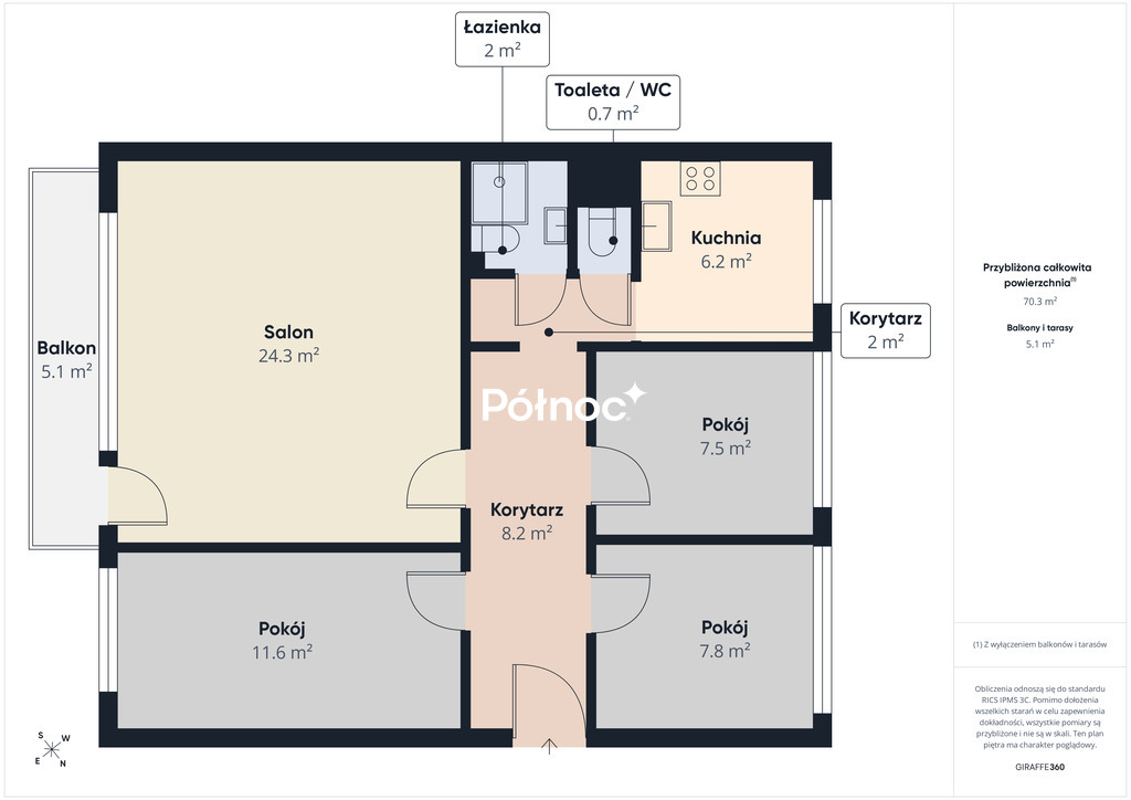 Mieszkanie 73 m², Łomża, Konstytucji 3 Maja - zdjęcie 3