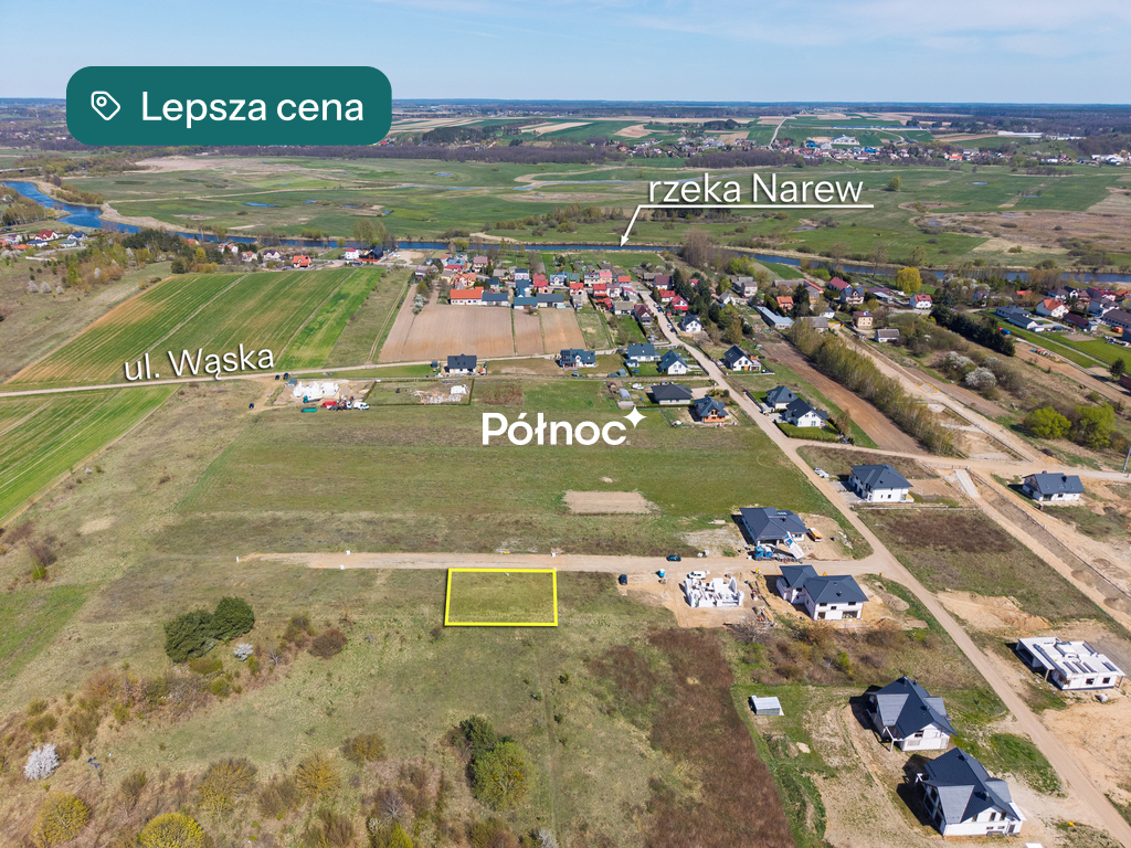 Działka budowlana 751 m², Łomża, Wąska - zdjęcie 1