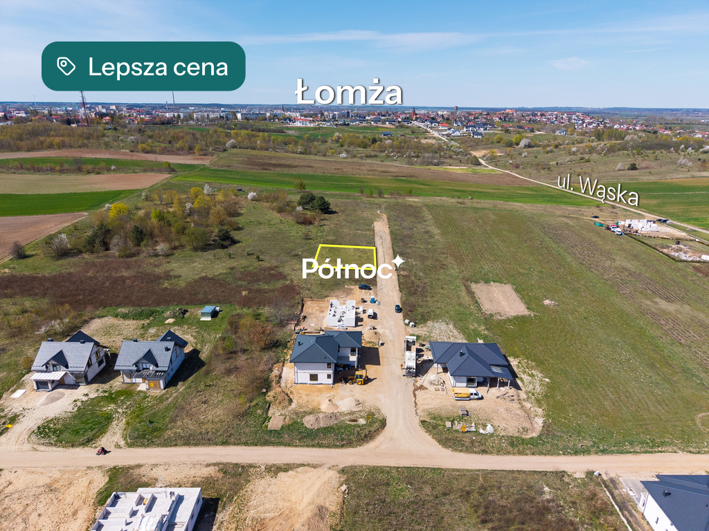 Działka budowlana 751 m², Łomża, Wąska - zdjęcie 3