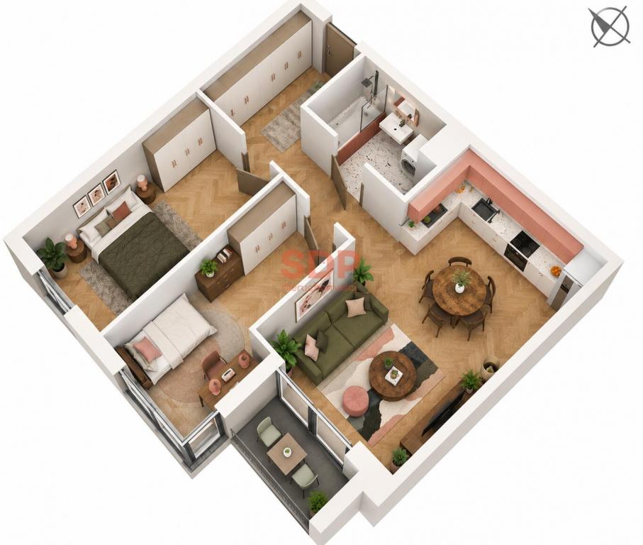 Mieszkanie 61&nbsp;m², Wrocław, Bieńkowskiego - zdjęcie 2