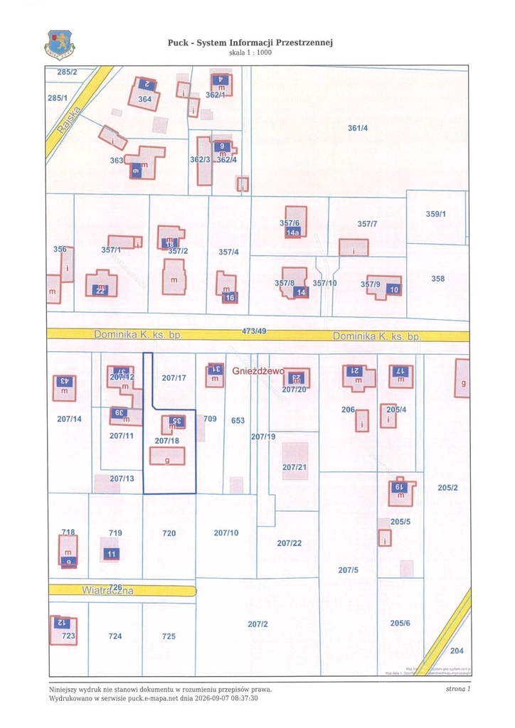 Działka budowlana 906&nbsp;m², Gnieżdżewo, ks. bp. Konstantyna Dominika - zdjęcie 1