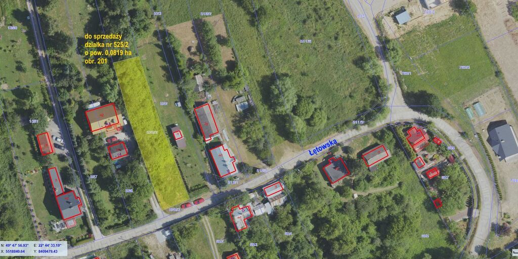 Działka budowlana 819&nbsp;m², Przemyśl, Łętowska - zdjęcie 1