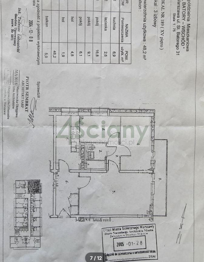 Mieszkanie 48,2 m², Warszawa, Mokotów, Stefana Batorego - zdjęcie 10