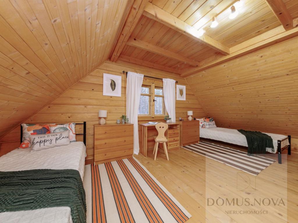 Dom z bala w stylu góralskim - działka 1,5 ha - zdjęcie 14