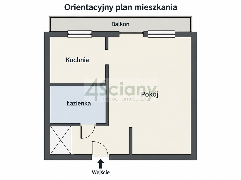 Mieszkanie 23,32&nbsp;m², Warszawa, Jana III Sobieskiego - zdjęcie 2