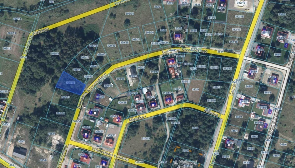 Działka budowlana 949 m², Trzcianka, Bolesława Krzywoustego - zdjęcie 2