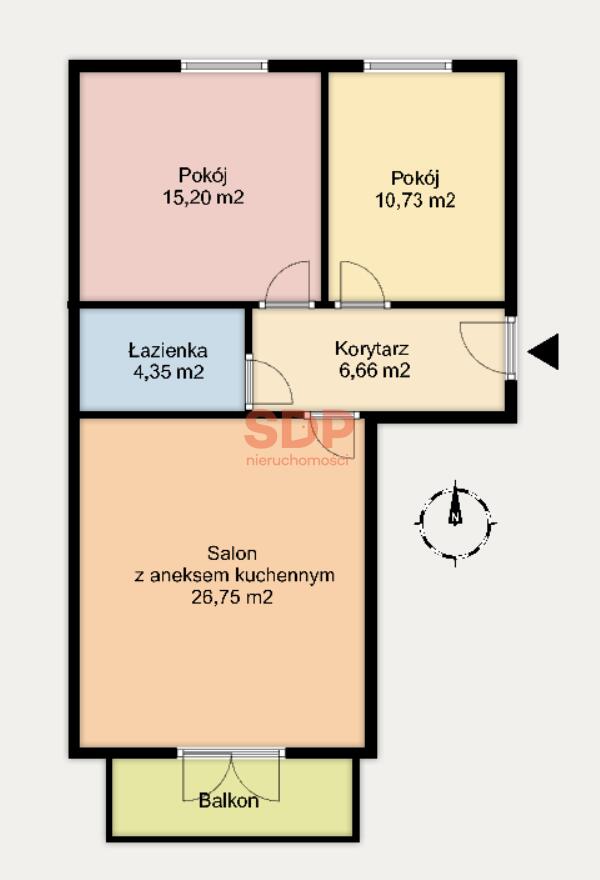 Mieszkanie 63&nbsp;m², Bielany Wrocławskie, Błękitna - zdjęcie 16