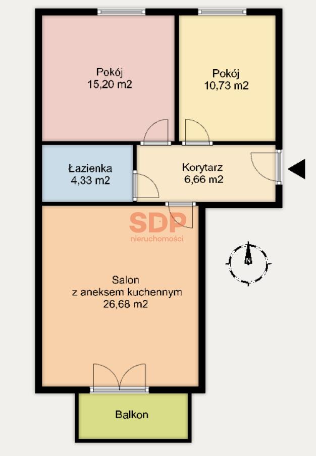 Mieszkanie 63&nbsp;m², Bielany Wrocławskie, Błękitna - zdjęcie 17