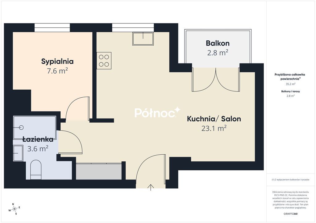 Mieszkanie 37&nbsp;m², Białystok, Bojary, Kraszewskiego 45b - zdjęcie 16