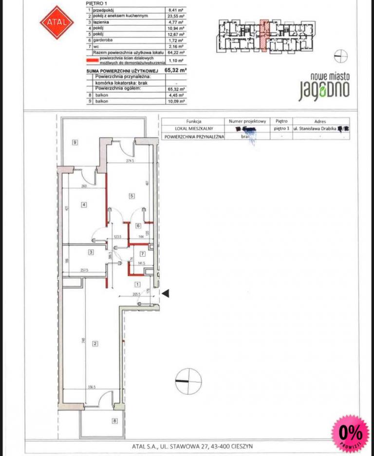 Mieszkanie 65 m², Wrocław, Stanisława Drabika - zdjęcie 9