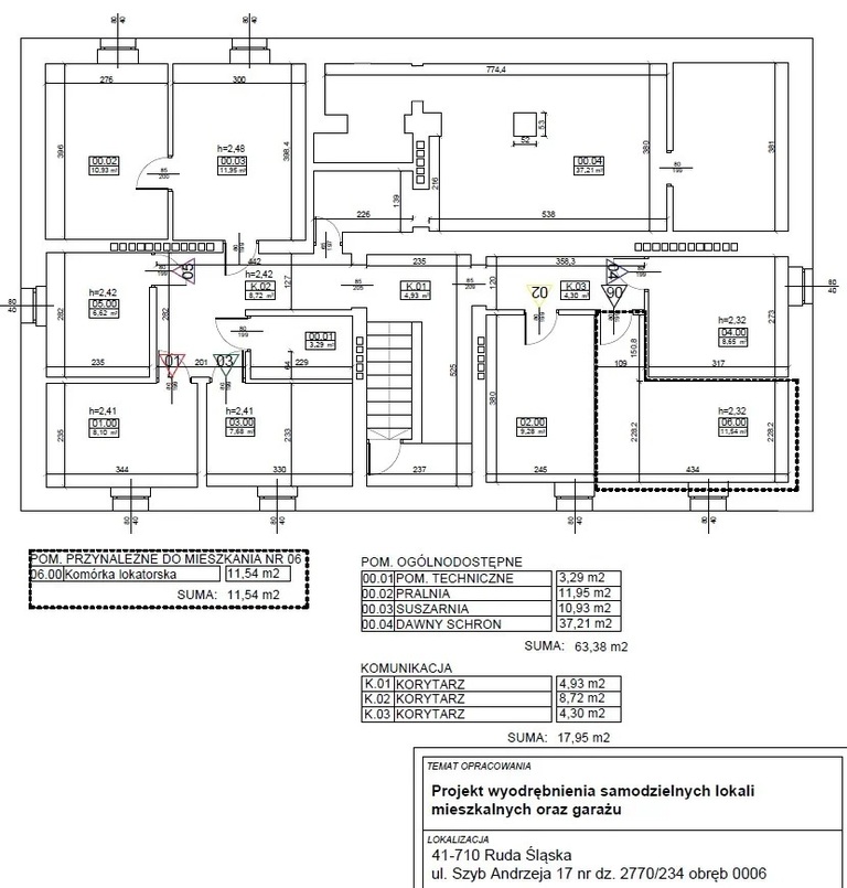 Mieszkanie 61,72 m², Ruda Śląska, Szyb Andrzeja - zdjęcie 6