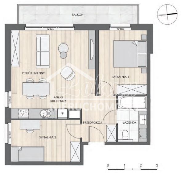Mieszkanie 57,5 m², Szczecin, Tadeusza Kutrzeby - zdjęcie 18