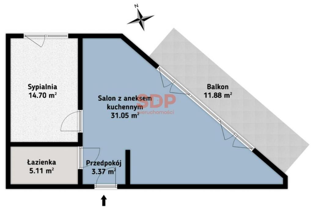 Mieszkanie 54&nbsp;m², Wrocław, Długa - zdjęcie 3