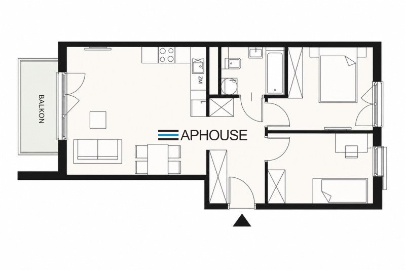 Mieszkanie 56&nbsp;m², Kraków, Saska - zdjęcie 12