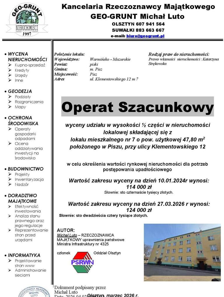 Mieszkanie 47,8 m², Pisz, dr. Władysława Klementowskiego - zdjęcie 4