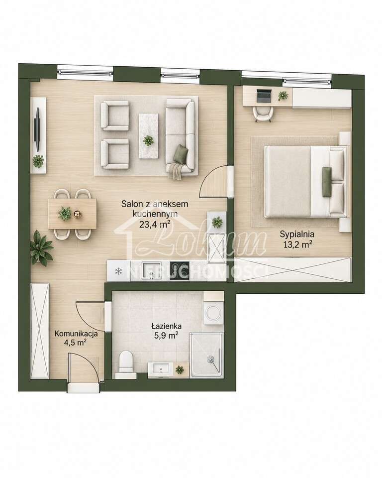 Mieszkanie 47 m², Szczecin - zdjęcie 2
