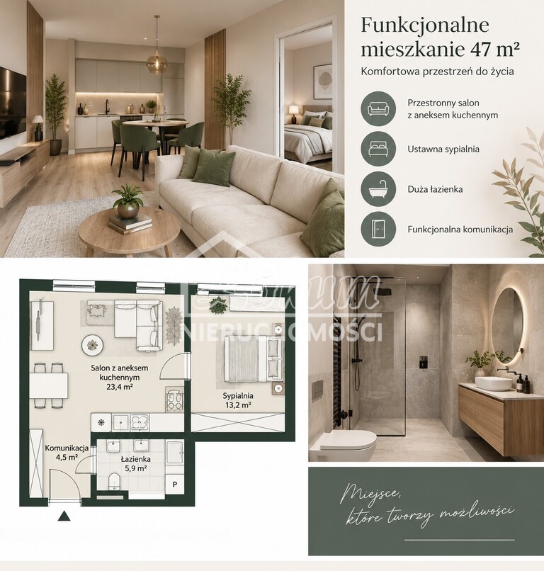 Mieszkanie 47 m², Szczecin - zdjęcie 1