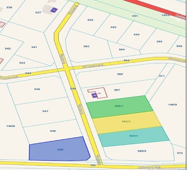 Działka budowlana 1719 m², Charbrowo, Różana - zdjęcie 2
