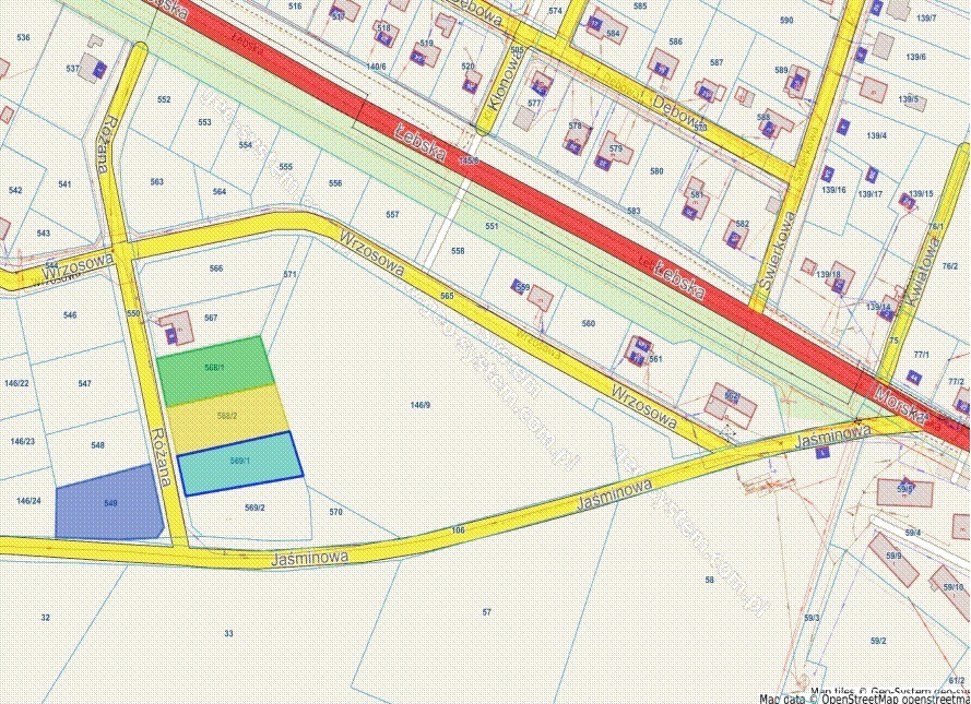 Działka budowlana 1719 m², Charbrowo, Różana - zdjęcie 1