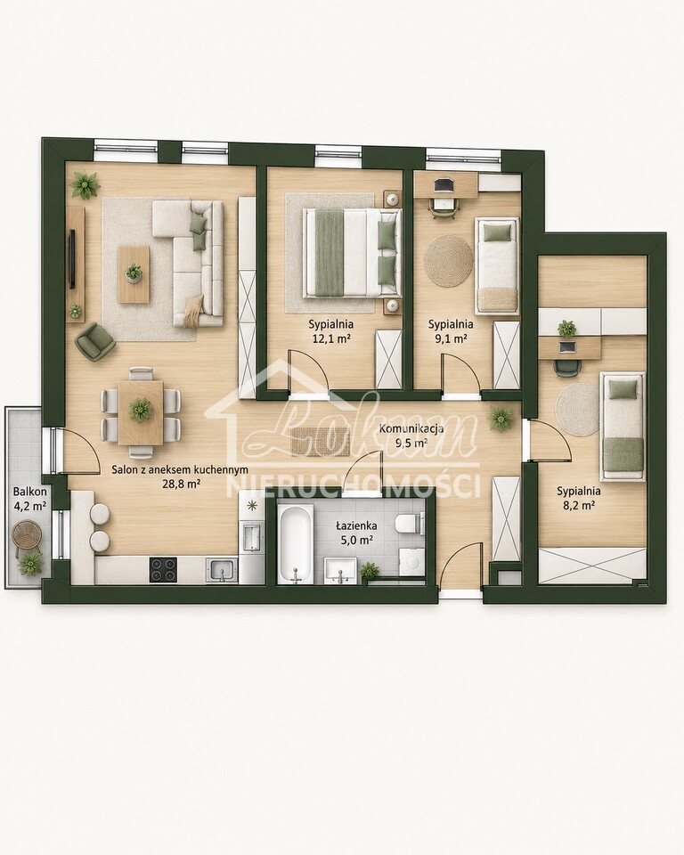 Mieszkanie 77,8 m², Szczecin - zdjęcie 1