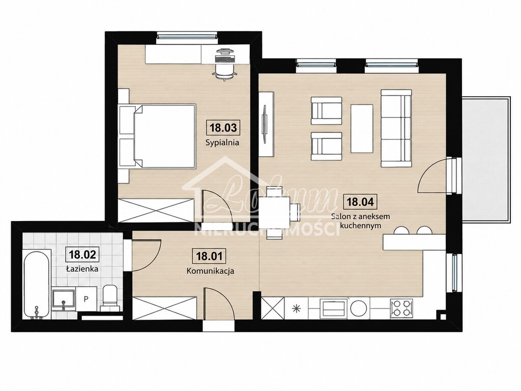 Mieszkanie 56,3 m², Szczecin - zdjęcie 2