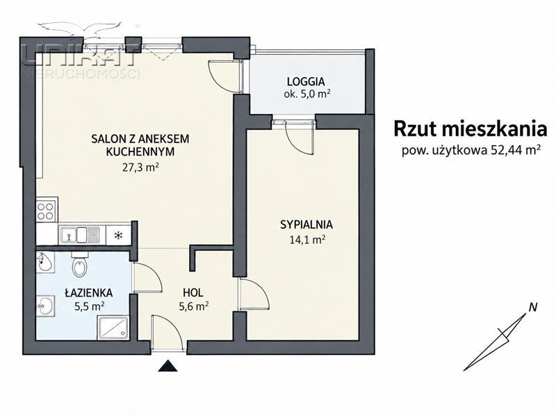 Mieszkanie 52&nbsp;m², Gdańsk, Kaprów - zdjęcie 19
