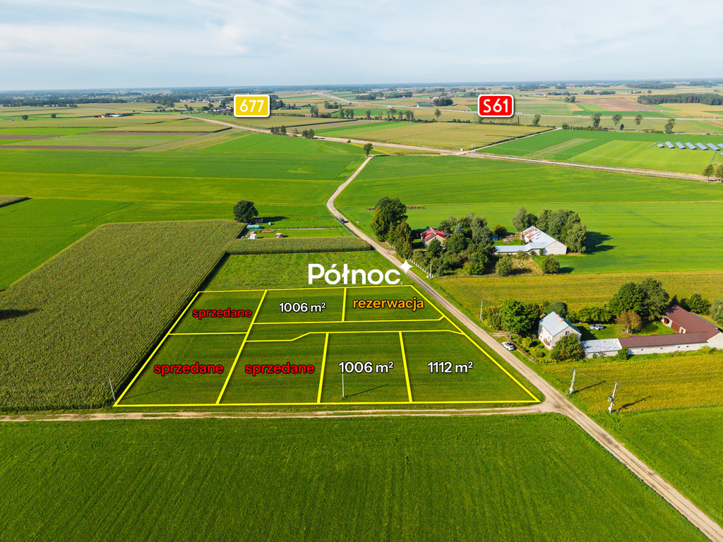 Działka budowlana 1006&nbsp;m², Sierzputy Zagajne - zdjęcie 1