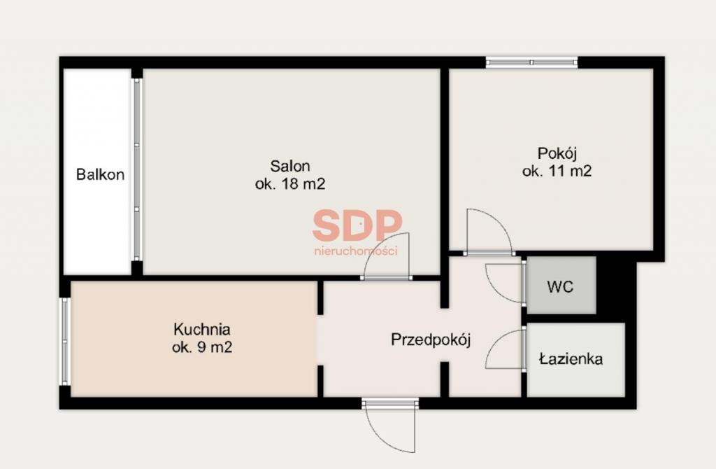 Mieszkanie 49&nbsp;m², Wrocław, Bystrzycka - zdjęcie 6