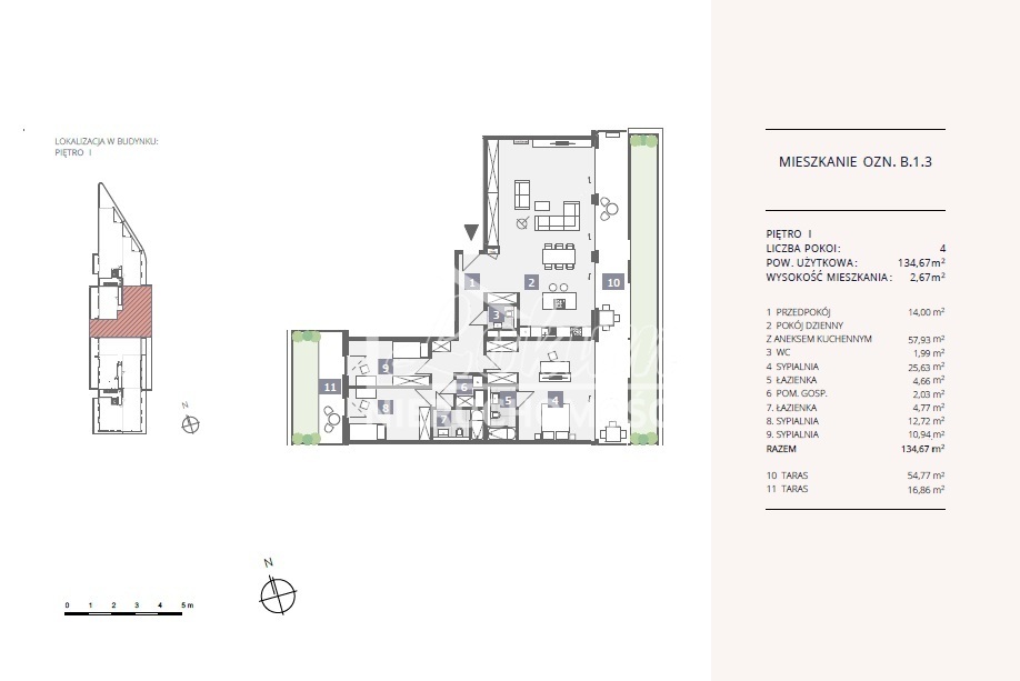 Mieszkanie 134,67 m², Szczecin - zdjęcie 2