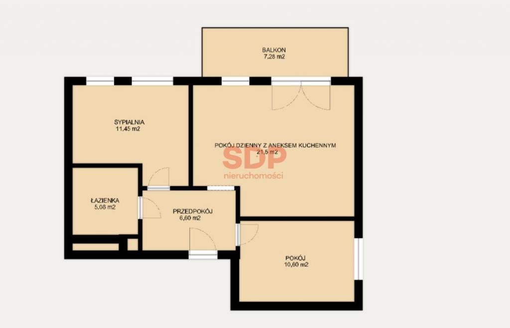 Mieszkanie 55&nbsp;m², Wrocław, Bogatyńska - zdjęcie 12